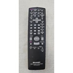 Sharp RRMCG1236AJSB Video Cassette Recorder VCR Remote Control Black OEM